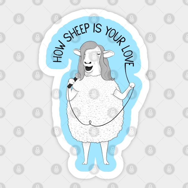 How Sheep Is Your Love | Animal Karaoke Collection Sticker by DrawingEggen